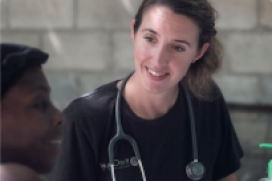 Doctor looking at patient